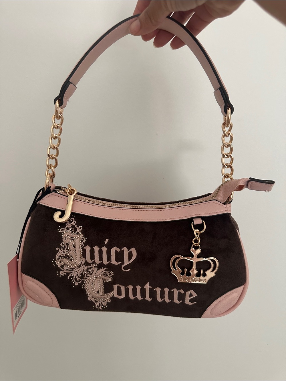 New Juicy Couture Renaissance shoulder bag color chocolate with gold hardware